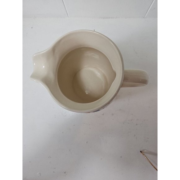 New Avenues Orchard Ceramic Pitcher Vintage 1984 Floral Cottagecore 7 Inches - Picture 2 of 6